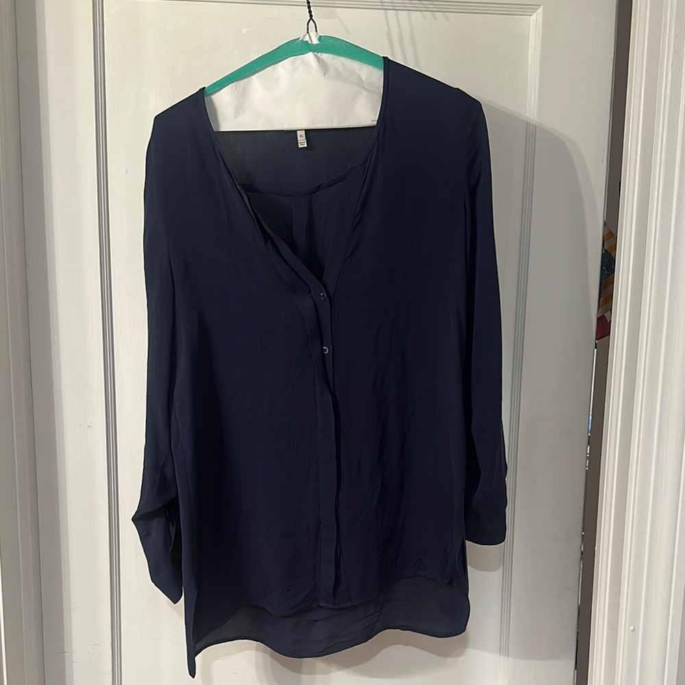 Joie Navy Women's Blouse 100% silk